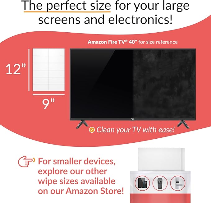 iCloth 70% Isopropyl Alcohol XL Screen and Electronics Wipes, Streak-Free