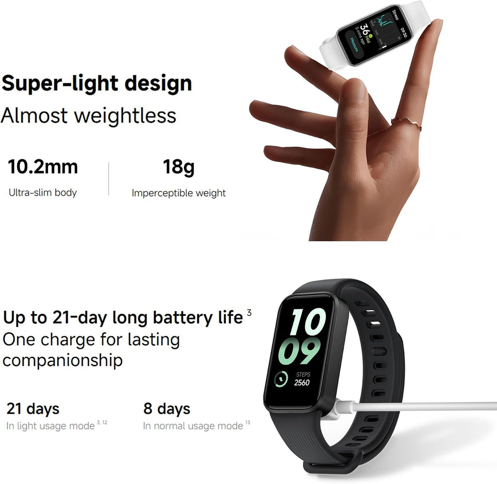 xiaomi smart band 11 active fitness tracker, 1.47", package contents