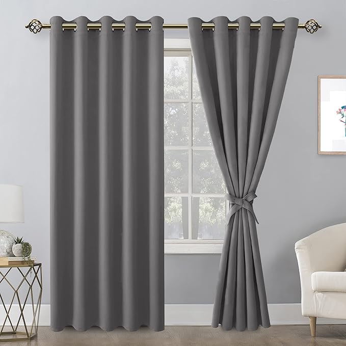 Hiasan Blackout Curtains for Bedroom, 60 x 84 Inches Long