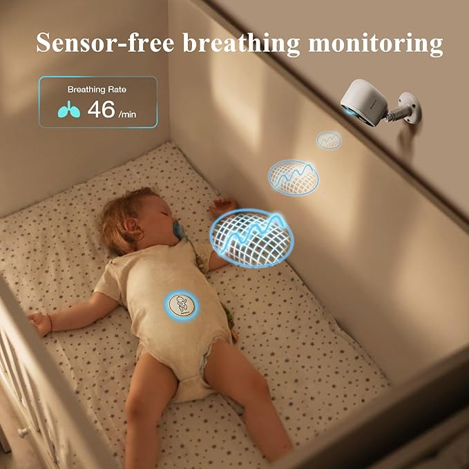 Sense-U Battery Baby Monitor Smart Security Camera, Indoor/Outdoor Use