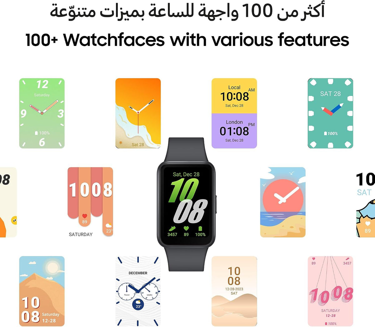 samsung galaxy fit 3 [2025, 40mm] 1.6" amoled on a desk or shelf