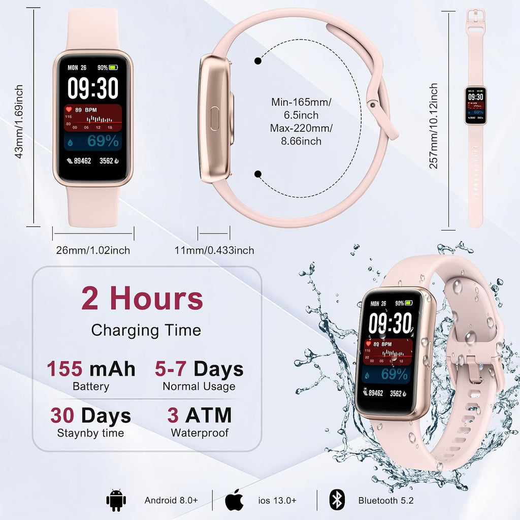 fitness tracker,smart watch with 24/7 heart rate blood, package contents