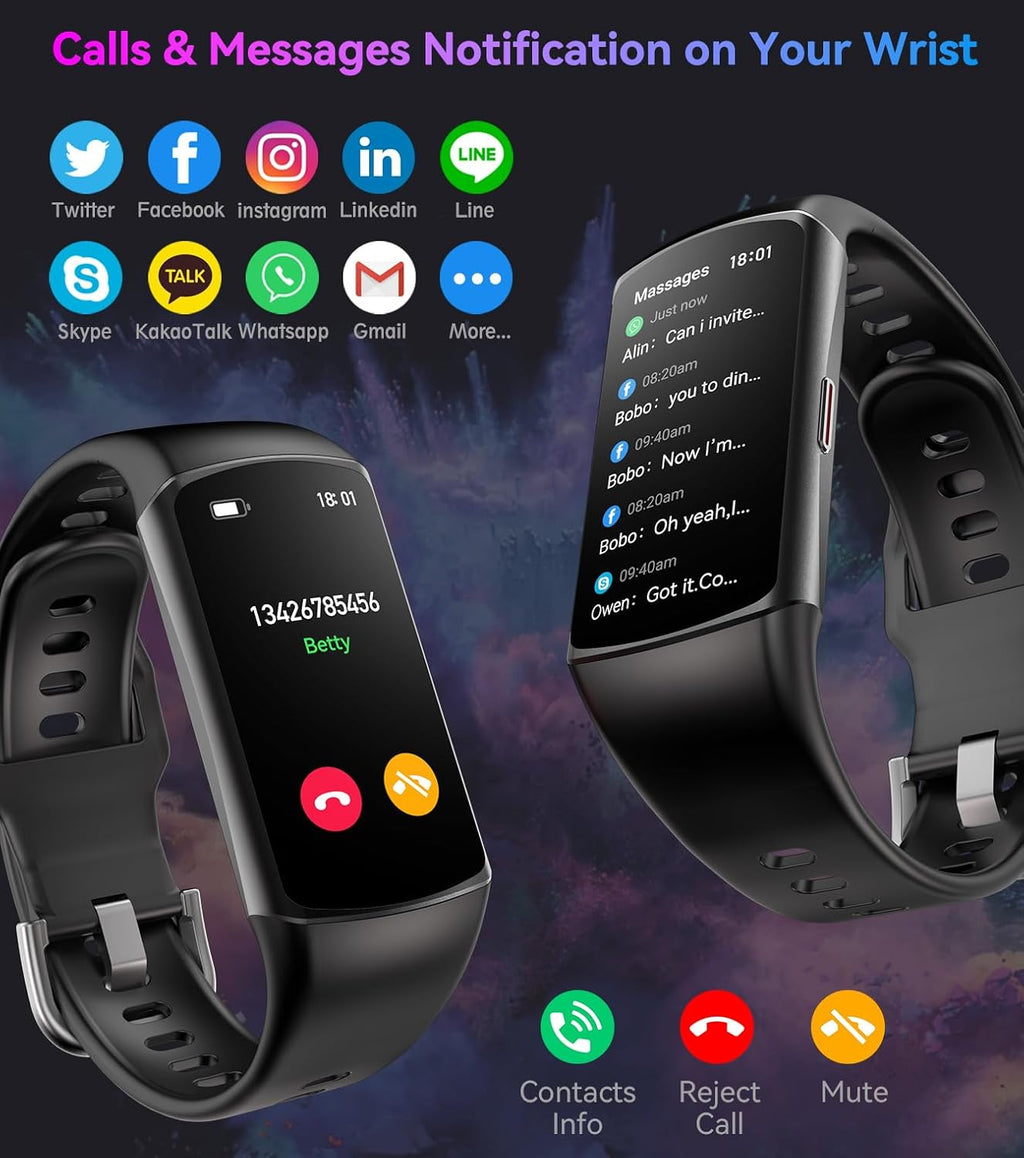 Fitness Tracker with Heart Rate Blood Oxygen Blood Pressure Monitor Sleep Tracker Activity Trackers
