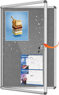 Magula Enclosed Bulletin Board Tamper-Proof Dispaly Case, Aluminium Frame