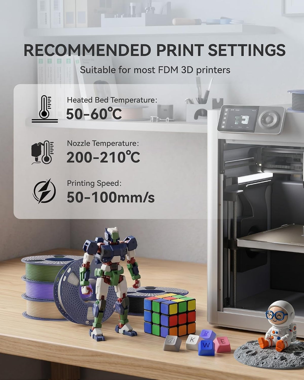 sunlu 250g filament bundle 1.75mm, multicolor 3d printer, package contents