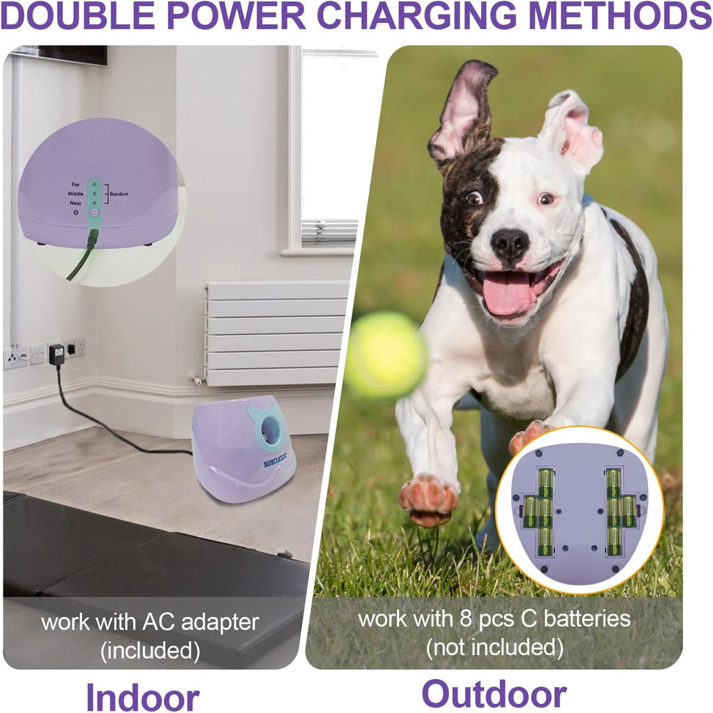 Automatic Dog Ball Launcher Tennis Ball Thrower Machine with 6 Balls,Remote