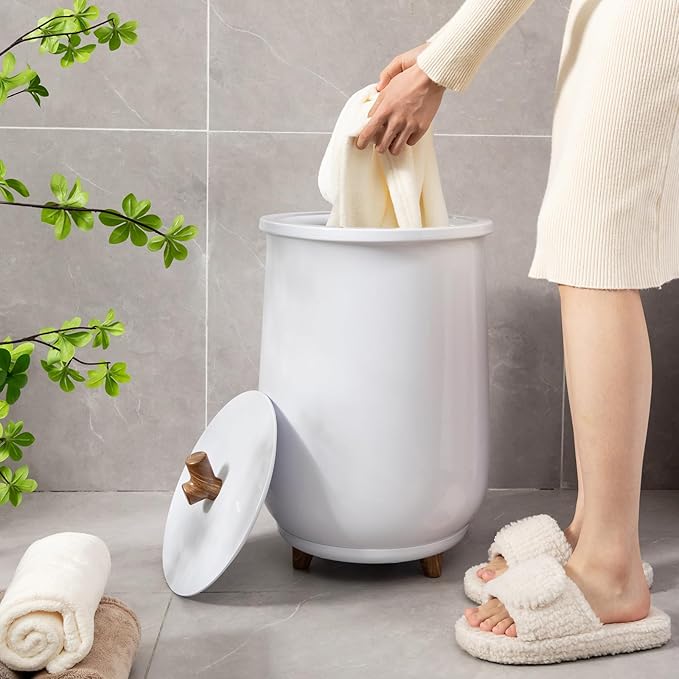 Tangkula Towel Warmer Bucket, 23L Large Luxury Bucket-Style Towel Warmer