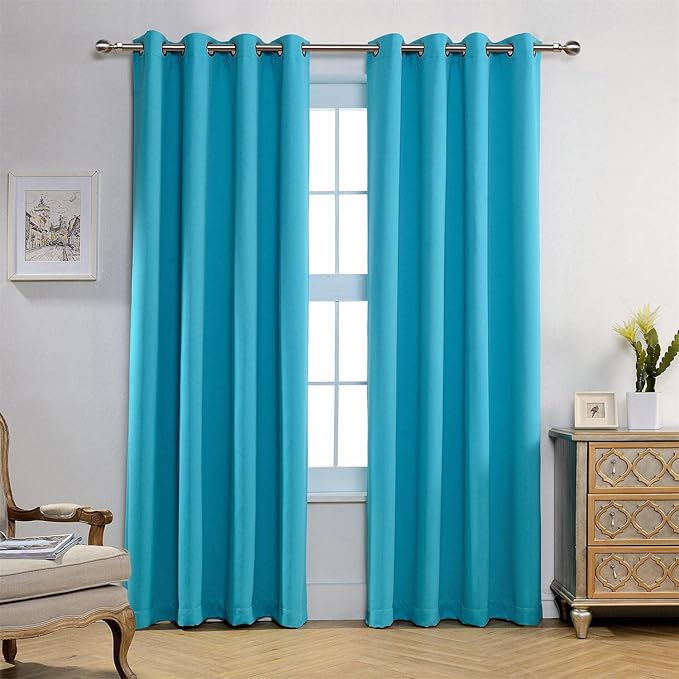 MIUCO Room Darkening Thermal Insulated Grommet Window Blackout Curtains Panels