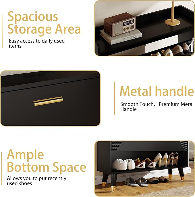 Shoe Cabinet Storage for Entryway, Shoe Organizer Cabinet Flip Drawers Narrow