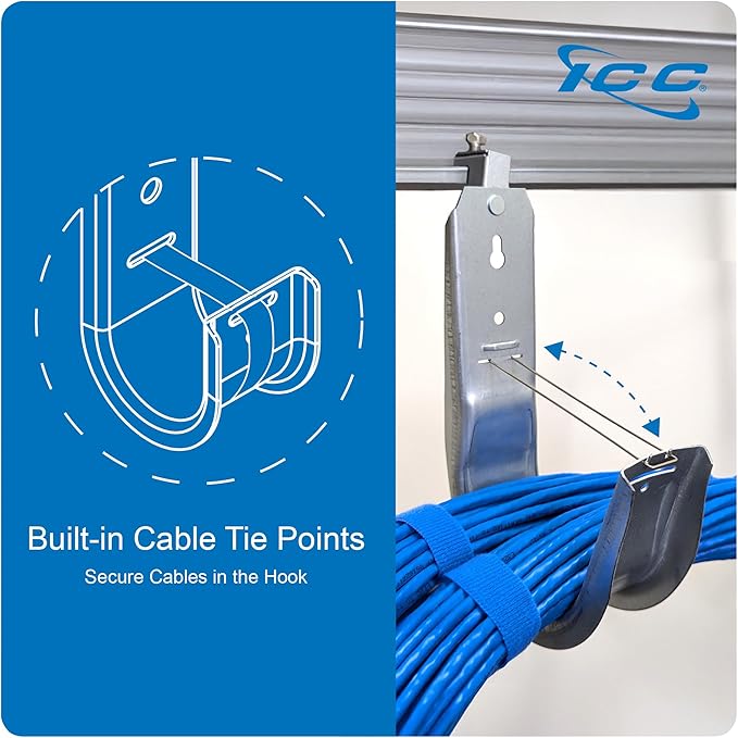 ICC Beam Clamp J Hook 1 5/16” Without Retainer Clip (25 Pack)
