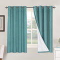 H.VERSAILTEX Linen Blackout Curtains 63 Inches Long 100% Absolutely Blackout