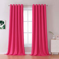 DUALIFE Raspberry Sorbet Blackout Curtain Panels