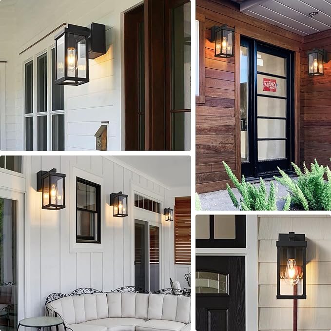 JOKAONOTL Dusk to Dawn Porch Lights (2 PC)