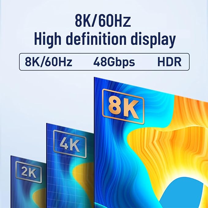 Y.D.F 8K@60Hz HDMI Switcher 5 in 1 Out Aluminum Support 4K@120Hz HDR10+ HDCP