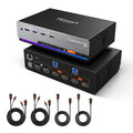TESmart 8K@60Hz HDMI KVM Switch 2 Monitors 2 Computers USB 3.0, HDMI KVM Switch
