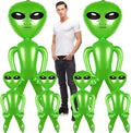 6 Pack 63 Inch Giant Inflatable Alien 31.5 Inch Jumbo Blow Up Alien Green Inflatable Balloon for Space Party Decorations UFO Theme Spaceship Party Birthday Halloween Easter Christmas Home