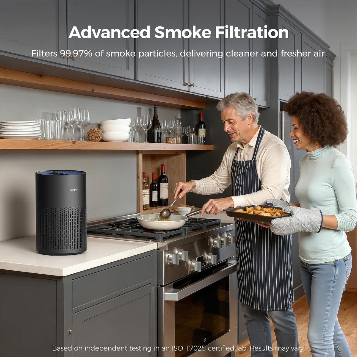 Purivortex Air Purifiers for Bedroom, Covers Up to 880 Sq Ft, PX500 Black
