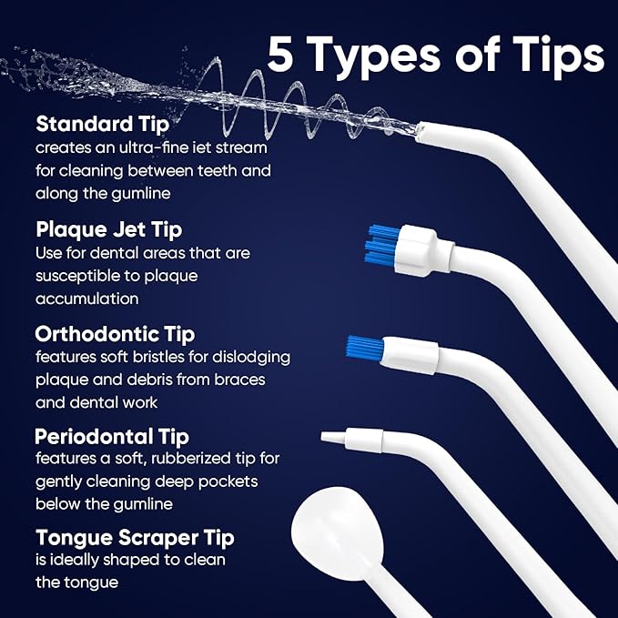 MySmile LP211 Cordless Water Flossers, Portable Rechargeable Oral Irrigator