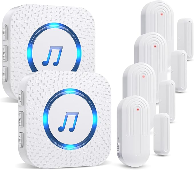 SanJie Door Chime, Wireless Door Chimes When Door Open Entry