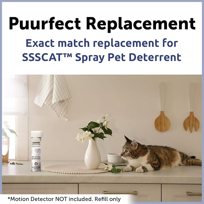 Berkland Refill for PetSafe SSSCat Motion Sensor Device – Gentle Pet Training (3-Pack)