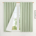 LAMIT Natural 100% Blackout Linen Curtains, 54 Inches Linen Textured Thermal