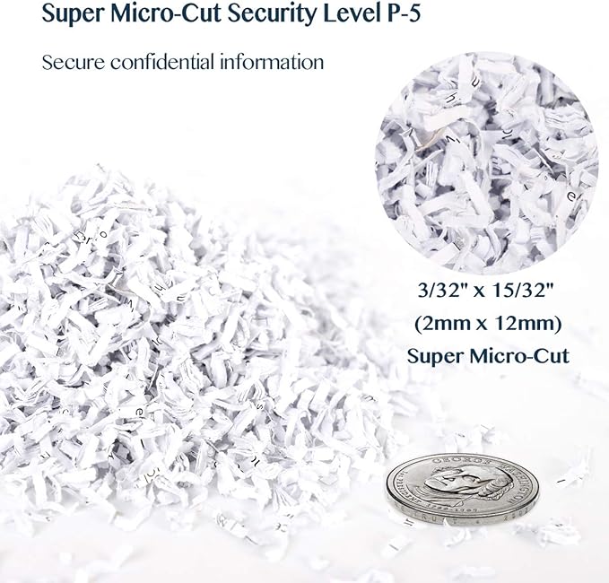 WOLVERINE 8-Sheet Super Micro Cut High Security Level P-5 Ultra Quiet