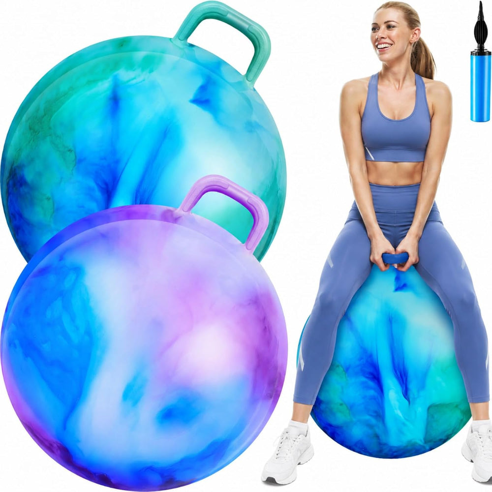 Lewtemi 2 Pcs 29 Inch Big Hopper Ball Jumping Hopping Inflatable Bouncing Bal...