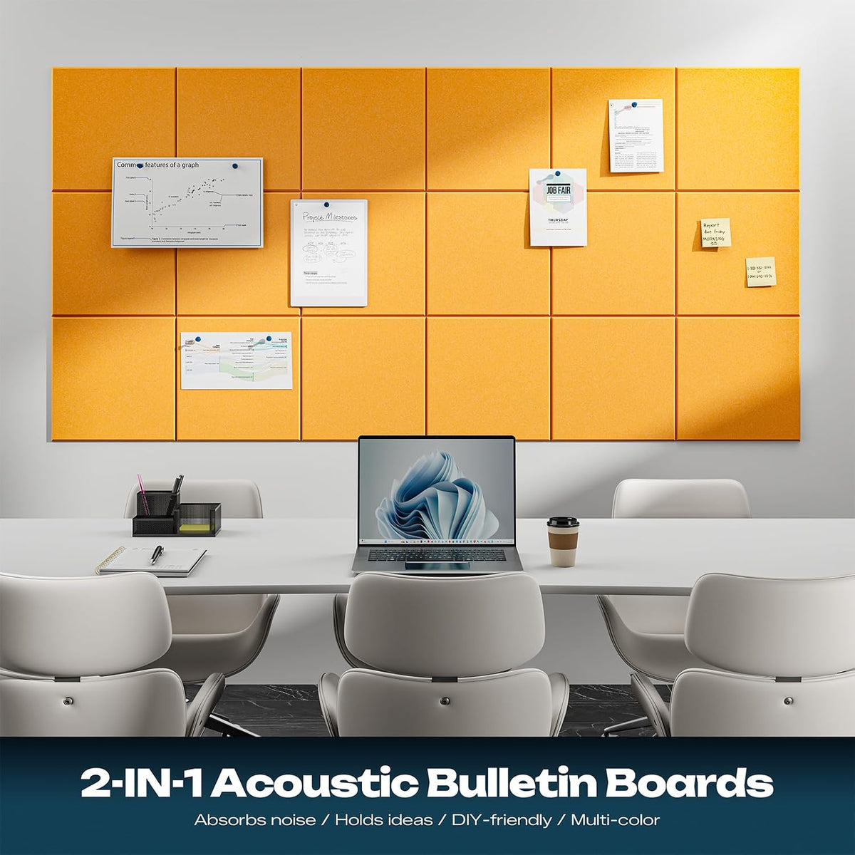 sonicism 12 pack acoustic wall panels, side view