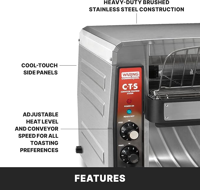 Waring Commercial CTS1000B Conveyer Toaster, 1000+ slices per hour, 6-20 Phase