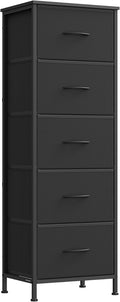 SONGMICS Dresser for Bedroom, Chest of Drawers, 5 Non-Woven Fabric Drawers