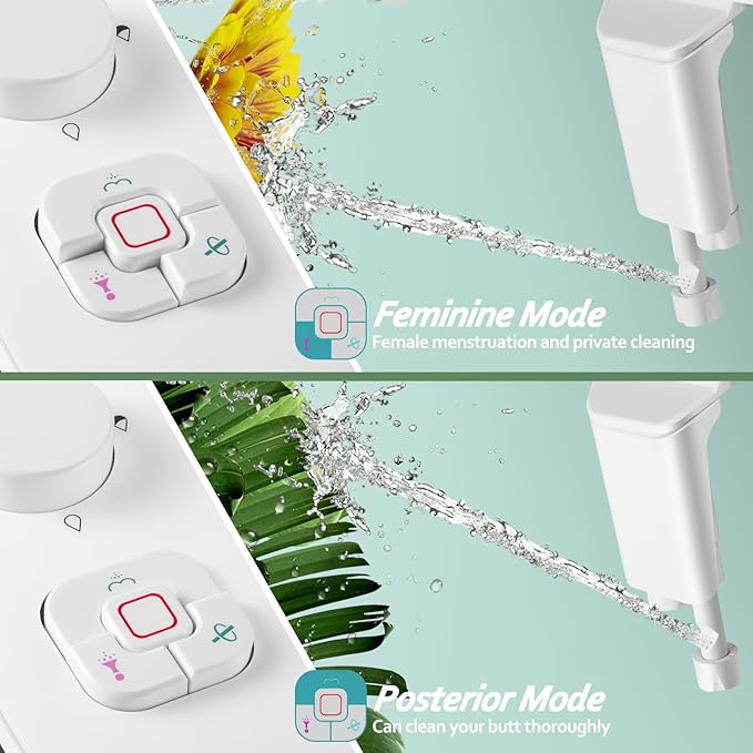 SAMODRA Bidet Attachment, Non-Electric Cold Water Bidet Toilet Seat Attachment