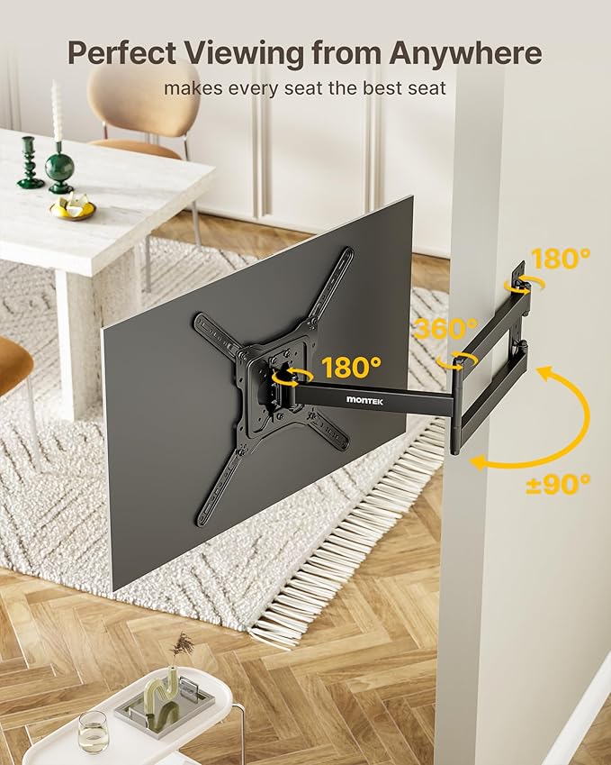 monTEK Long Arm TV Wall Mount for Most 23-65 Inch TVs, 29 Inch Long Extension