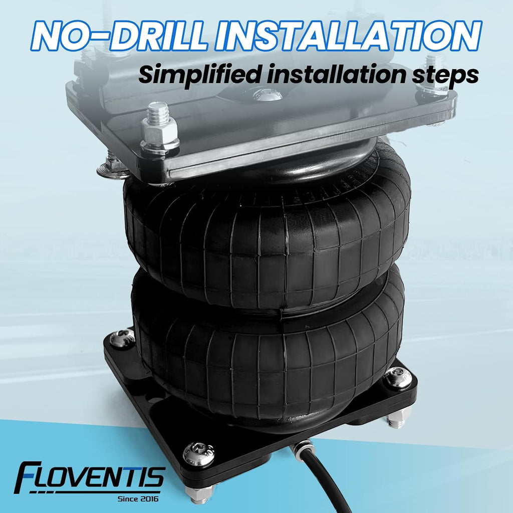 air spring bags suspension kit for chevy gmc, front angle view