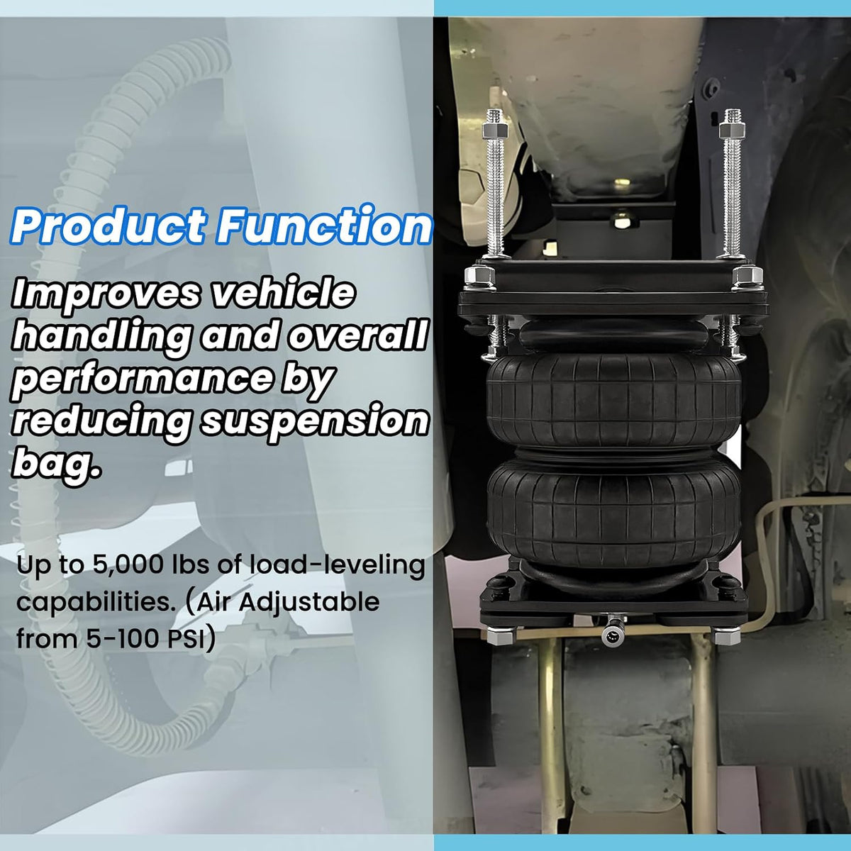 air spring bags suspension kit for chevy gmc, package contents