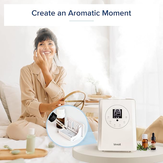 LEVOIT Humidifiers for Bedroom Large Room Home, 6L Warm and Cool Mist