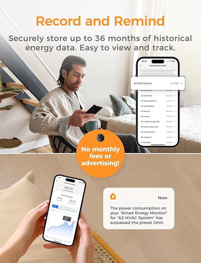 Smart Home Energy Monitor Supports Home Assistant, Real-Time Accurate Energy