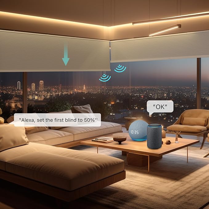 THIRDREALITY ZigBee Smart Blind Gen2, Motorized 100% Blackout Window Shades