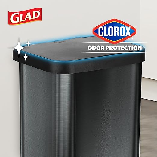 Glad Stainless Steel Step Trash Can