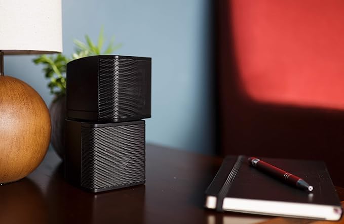 Pure Resonance Audio MC2.5B Dual 2.5” Swiveling Surround Sound Mini Cube Speaker