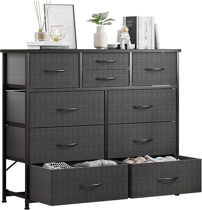 LUMTOK 10-Drawer Dresser, Fabric Storage Dressers