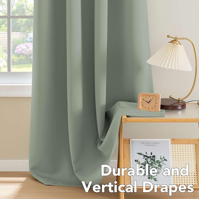 H.VERSAILTEX Blackout Window Curtain Panels Thermal Insulated Room Darkening (Set of 2)