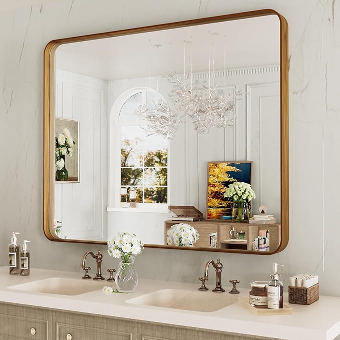 LOAAO 40X30 Inch Bathroom Mirror