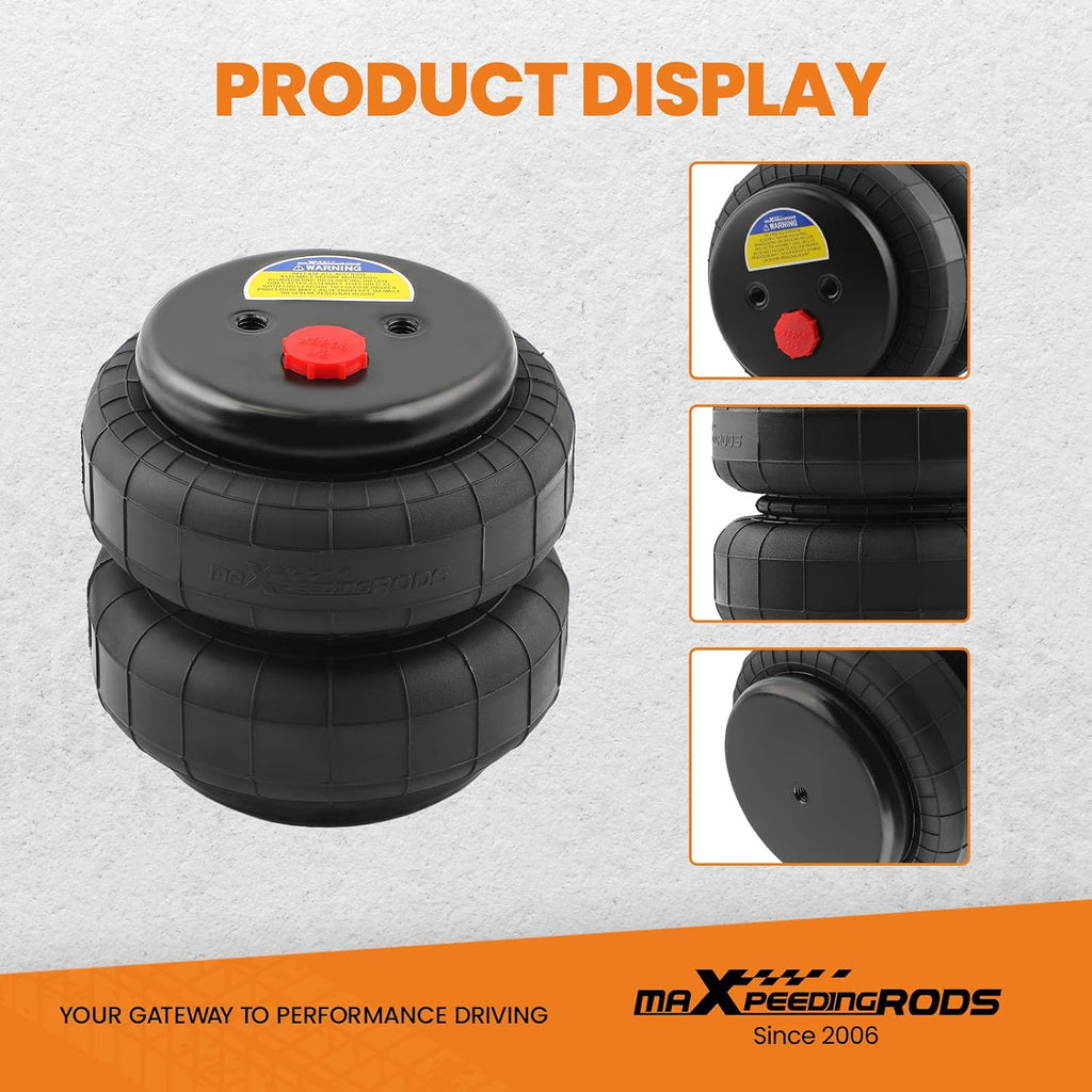 maxpeedingrods air suspension bags double bellow standard 2500, close-up detail