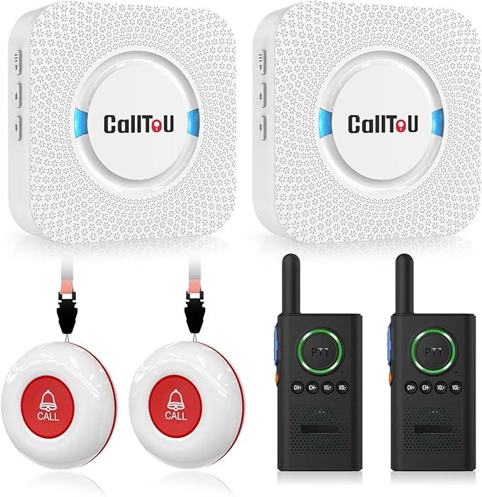 CallToU Caregiver Pager Wireless Alert Button Home Intercom System Long Range 2