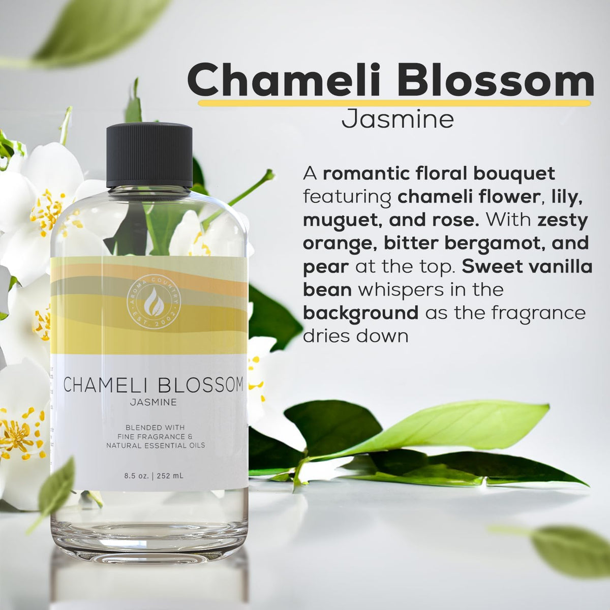 aroma country blossoming jasmine diffuser oil, side view