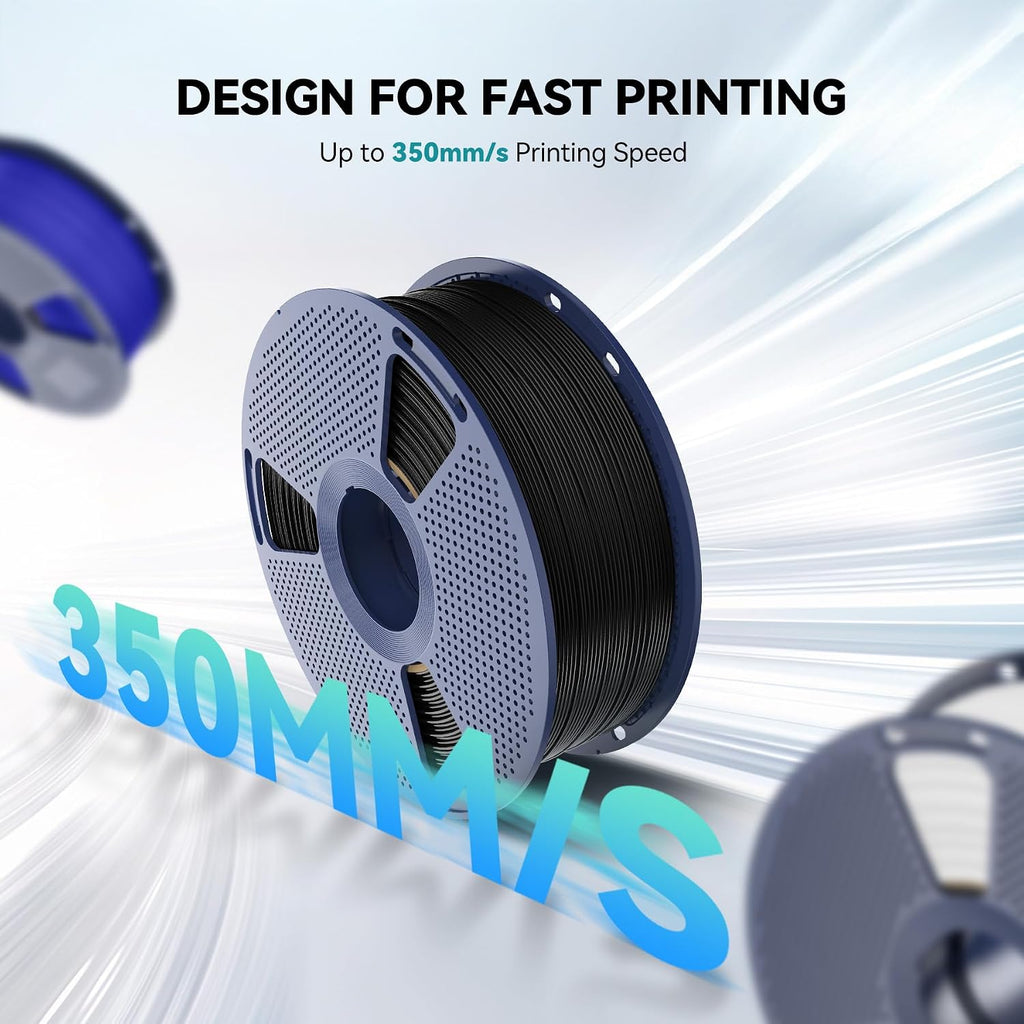 SUNLU 4KG High Speed ABS Filament, 1KG Spool, (4xBlack)