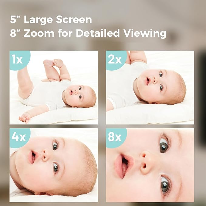 Video Baby Monitor, 2000ft Long Range, Enhanced Signal Stability, No WiFi