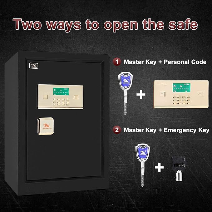 TIGERKING Safe Box, Home Safe, Large Security Box