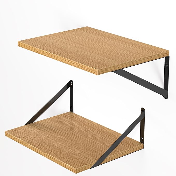 Heimlove 12 Inch Deep Floating Shelves (Set of 2)
