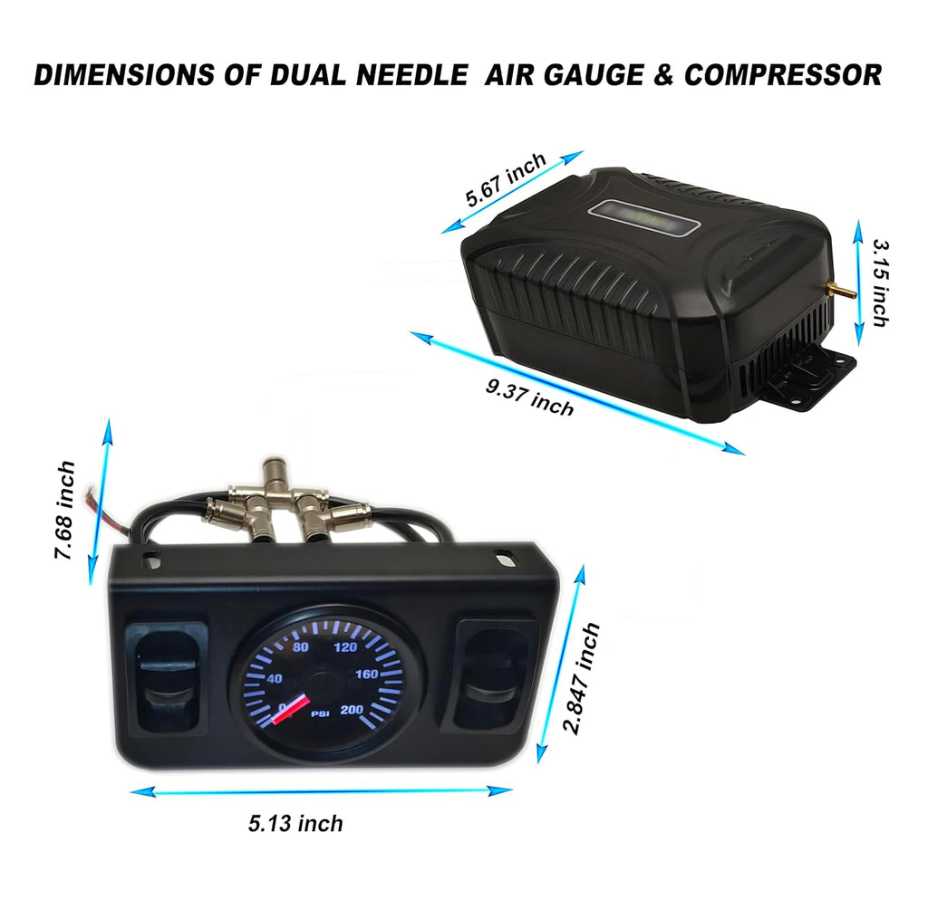 nysus in cab dual air gauge control kit, package contents